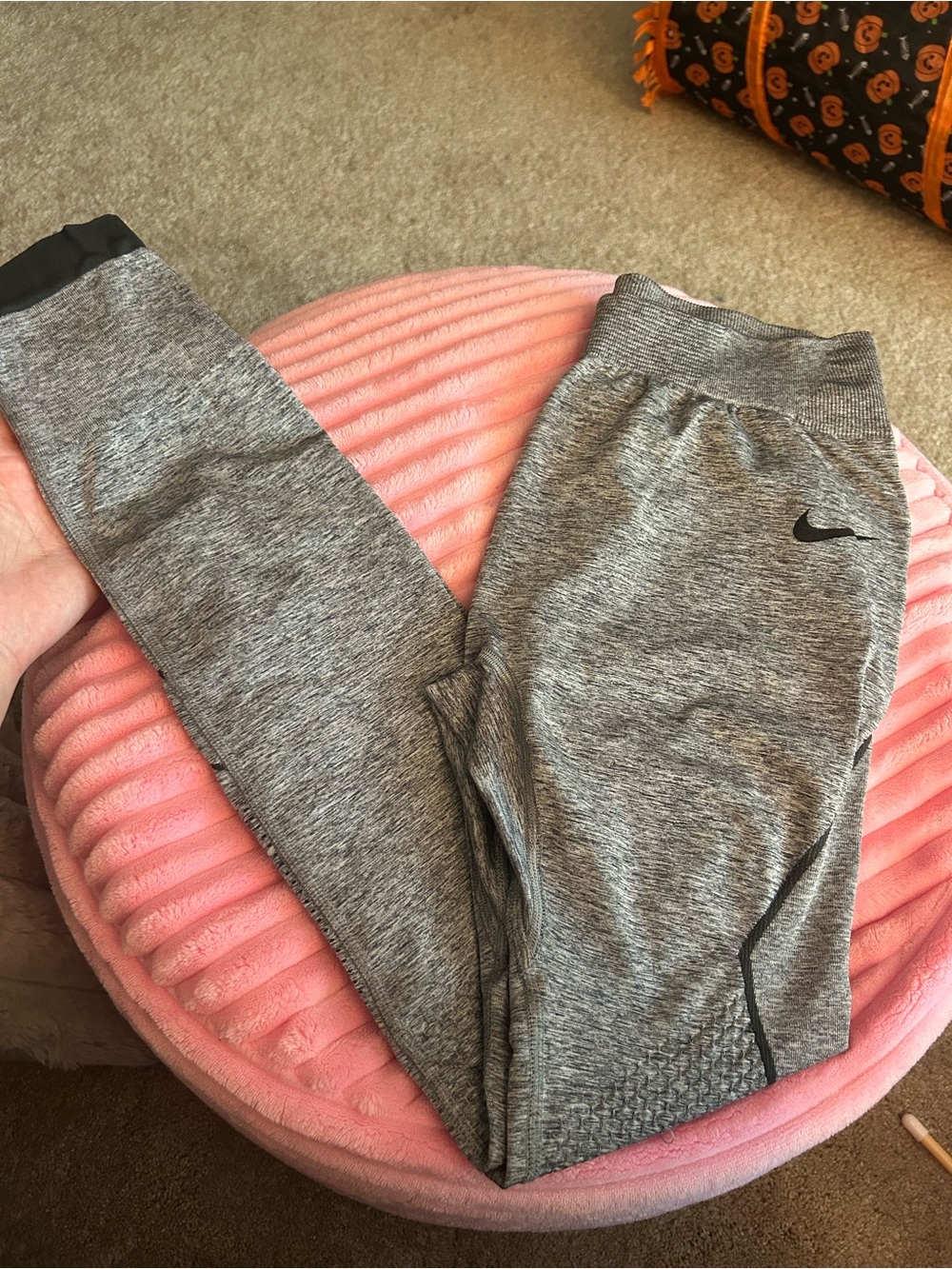 Nike Grey women’s' Performance leggings with Black Swoosh